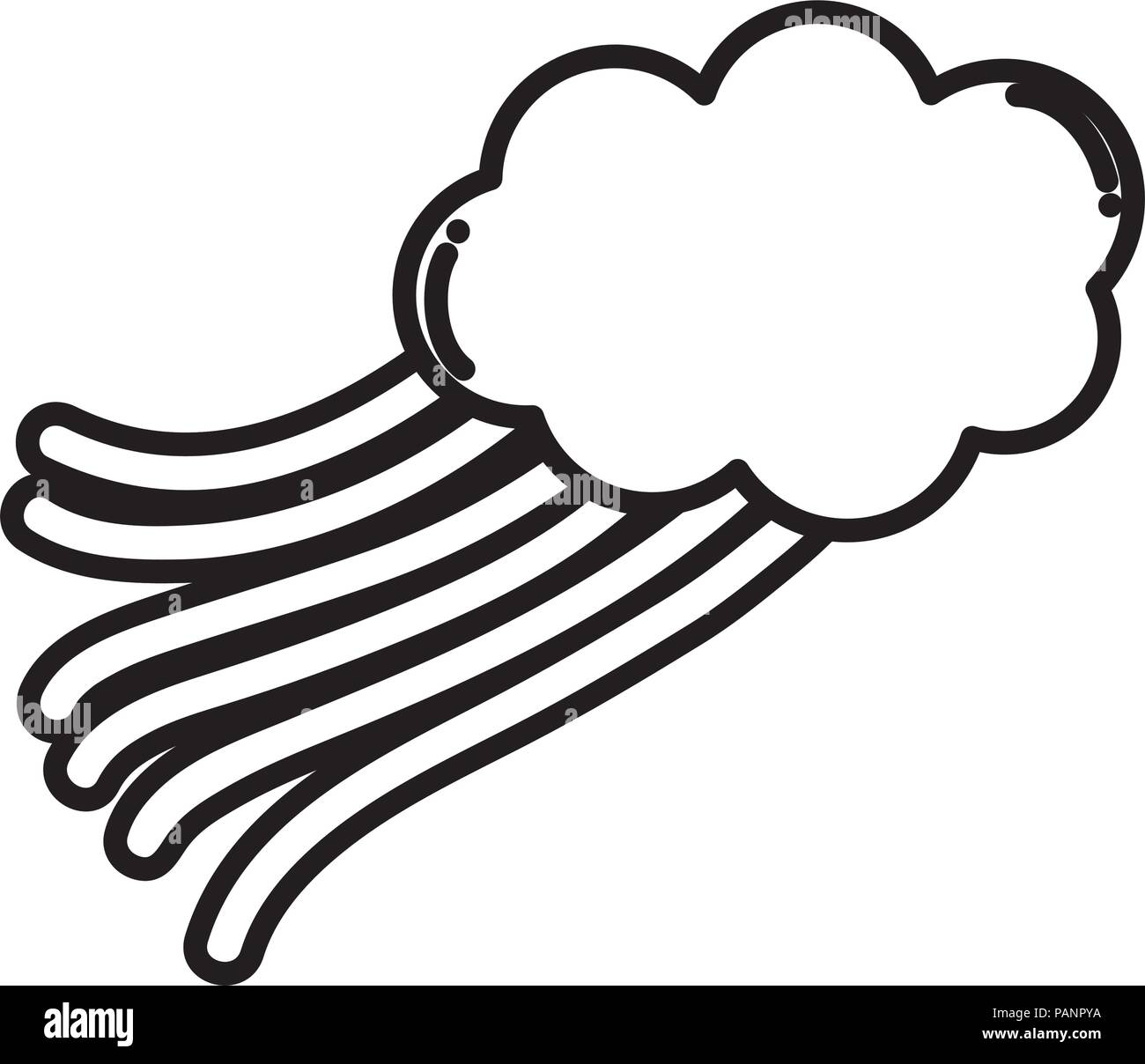 line nature cloud with beauty rainbow in the sky Stock Vector Image ...