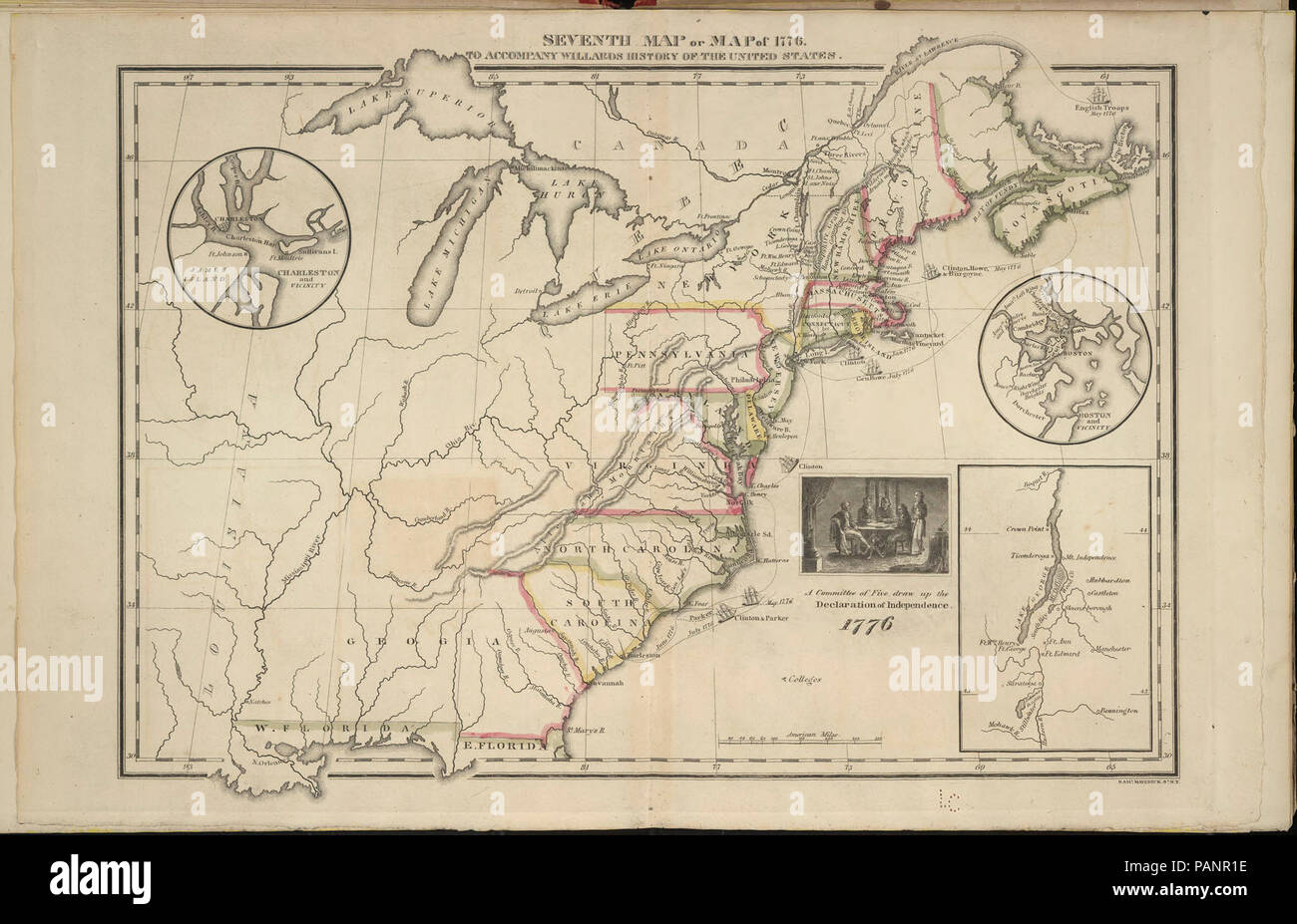 A series of maps to Willard's History of the United States, or