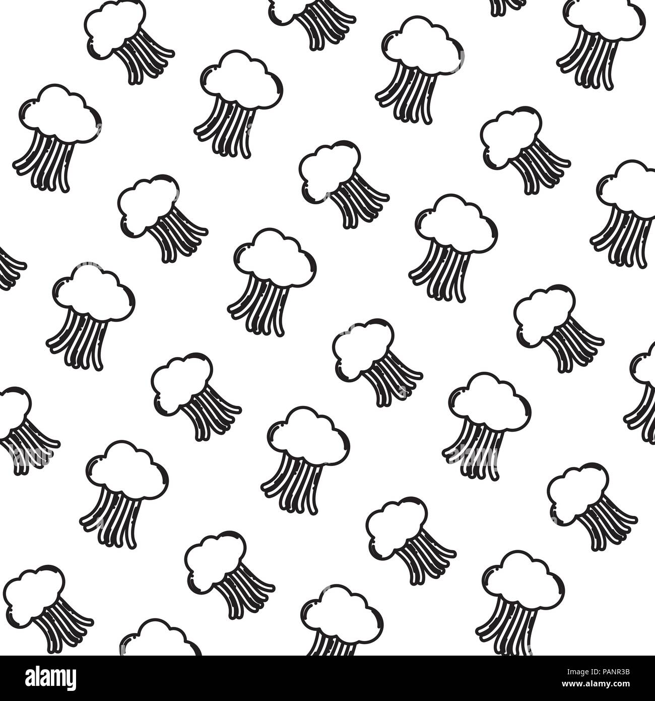 line fluffy cloud and nice rainbow background Stock Vector Image & Art ...