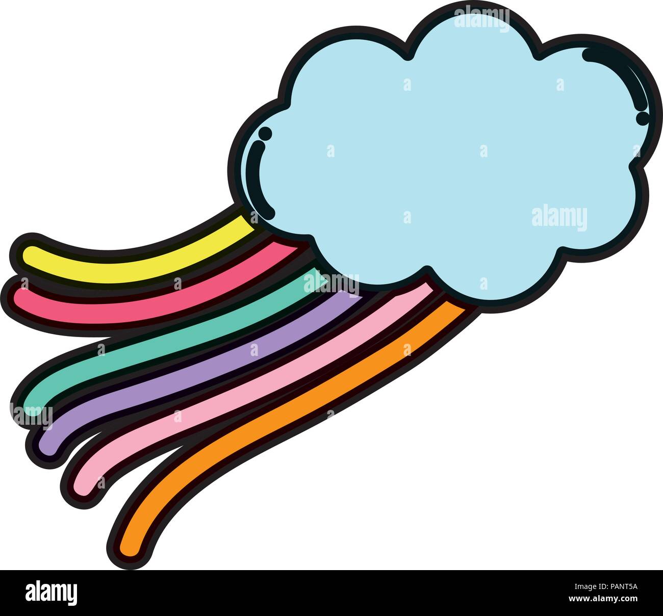 color nature cloud with beauty rainbow in the sky Stock Vector Image ...