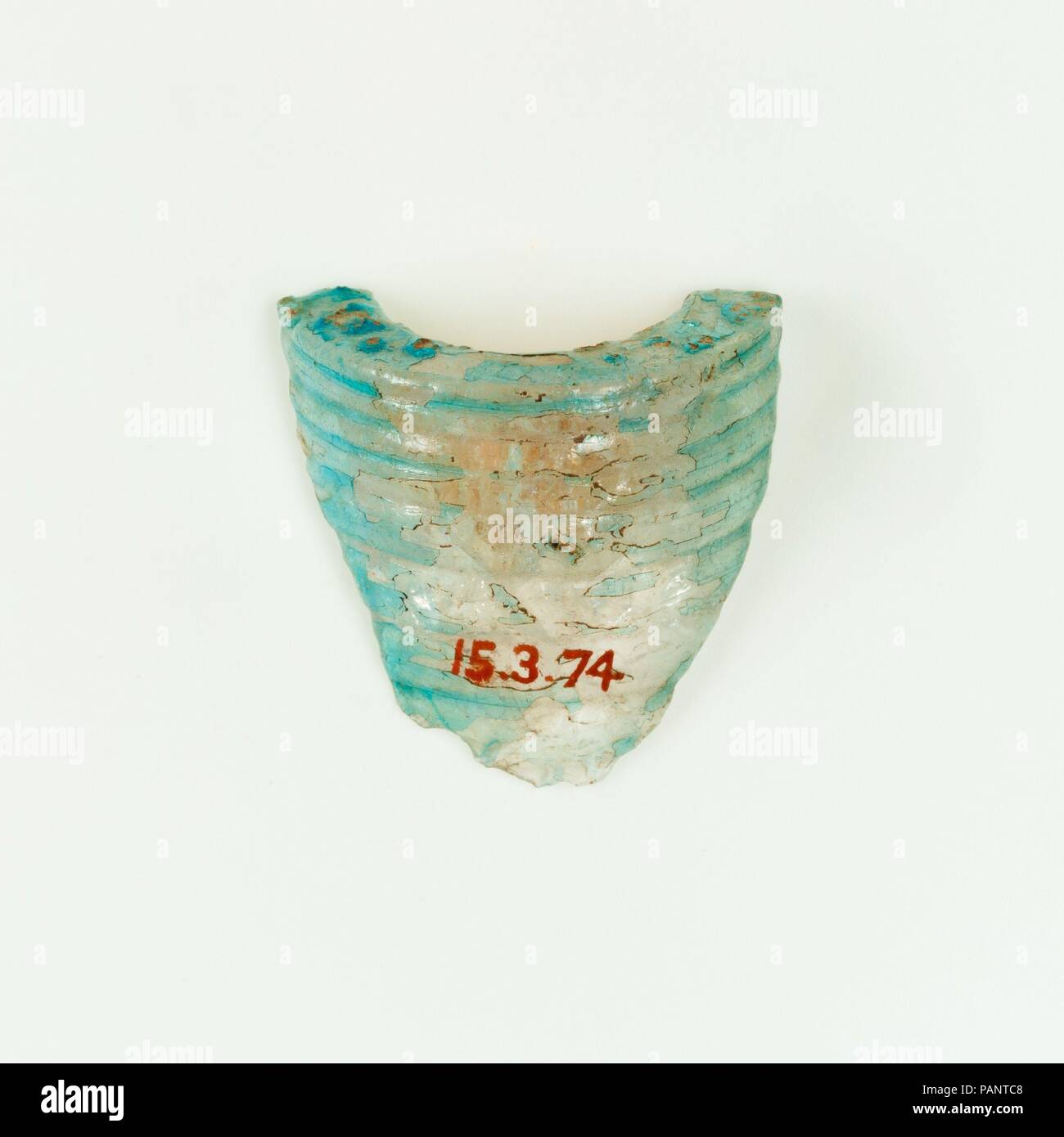 Fragment of vase. Dimensions: h. 1.9 cm (3/4 in). Dynasty: Dynasty 12-13. Date: ca. 1850-1640 B.C.. Museum: Metropolitan Museum of Art, New York, USA. Stock Photo