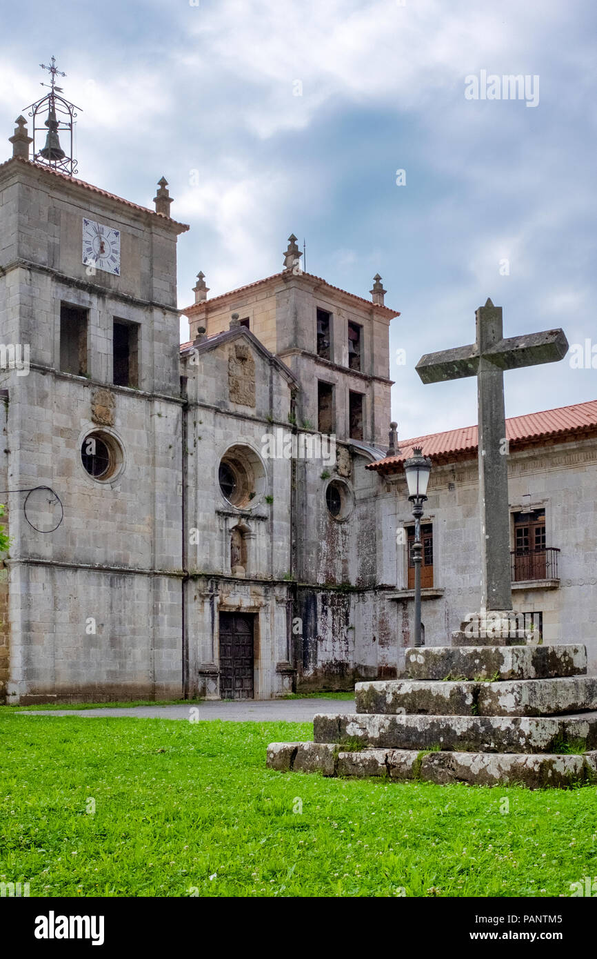 Monasterio de San Salvador, Cornellana, Asturias, Spain Stock Photo