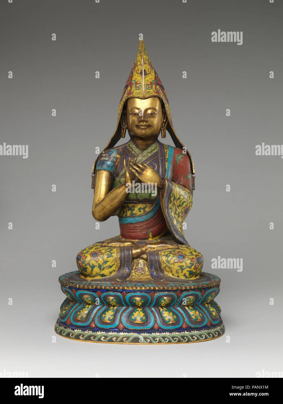 Figure of a Lama. Culture: China. Dimensions: H. 16 1/2 in. (41.9 cm); W. 9 in. (22.9 cm); D. 7 5/8 in. (19.4 cm). Museum: Metropolitan Museum of Art, New York, USA. Stock Photo