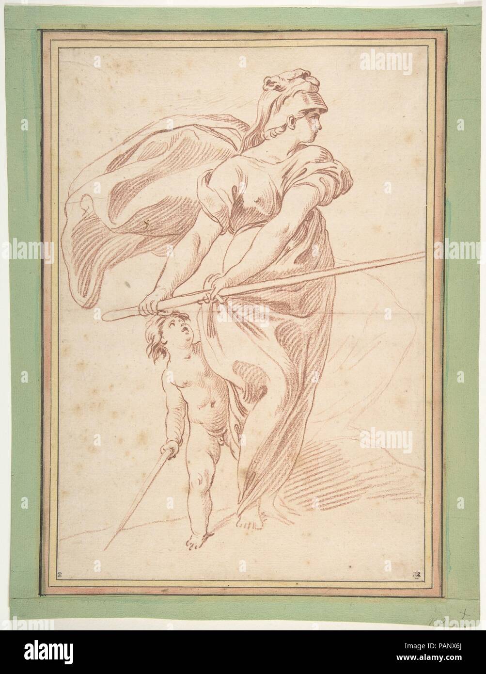 La Guerre. Artist: Edme Bouchardon (French, Chaumont 1698-1762 Paris). Dimensions: 12 11/16 x 8 13/16 in.  (32.2 x 22.4 cm). Museum: Metropolitan Museum of Art, New York, USA. Stock Photo