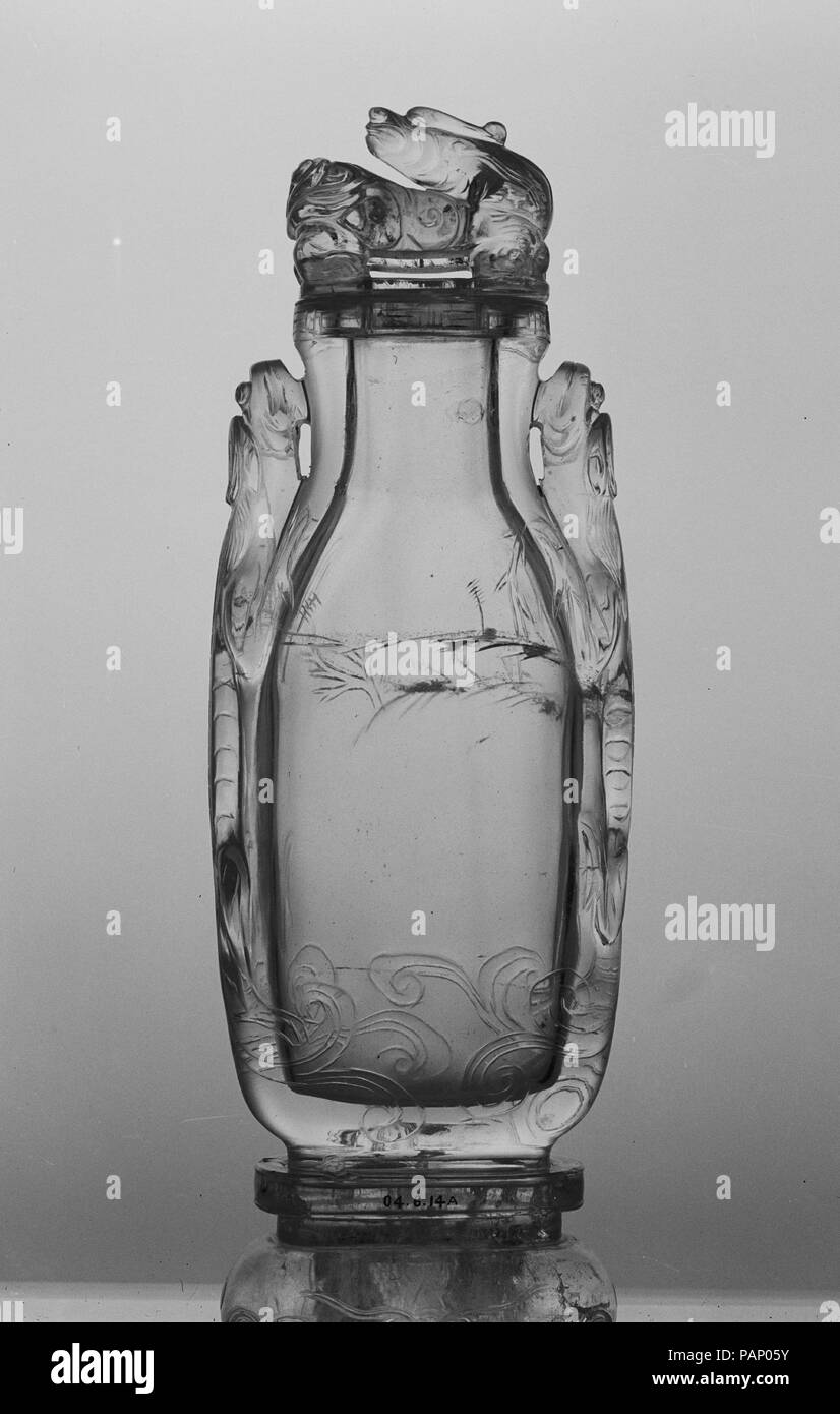 Flask. Culture: China. Dimensions: H. 8 1/4 in. (21 cm); W. 2 7/8 in. (7.3 cm). Date: 19th century. Museum: Metropolitan Museum of Art, New York, USA. Stock Photo