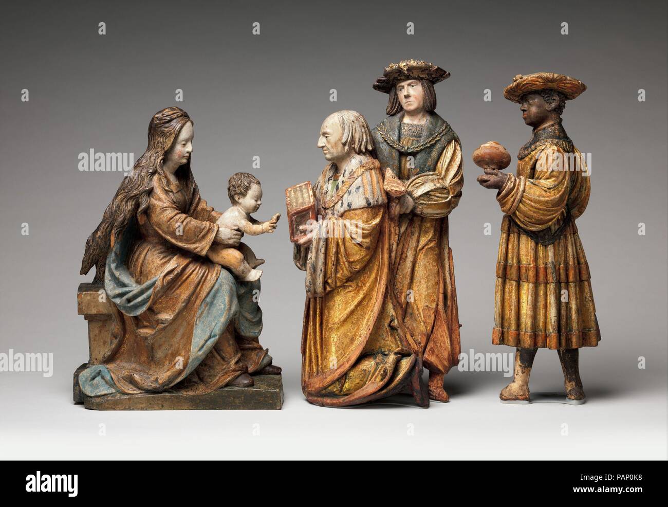 The Three Magi From An Adoration Group Artist Workshop Of Hans Thoman German Active Memmingen Ca 1514 25 Culture South German Dimensions Melchior And Balthasar 23 1 2 12 1 4 6 1 2