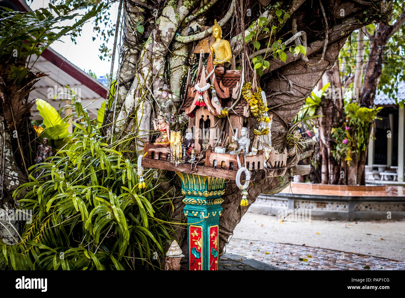 Thailand, Koh Phangan, spirit house Stock Photo