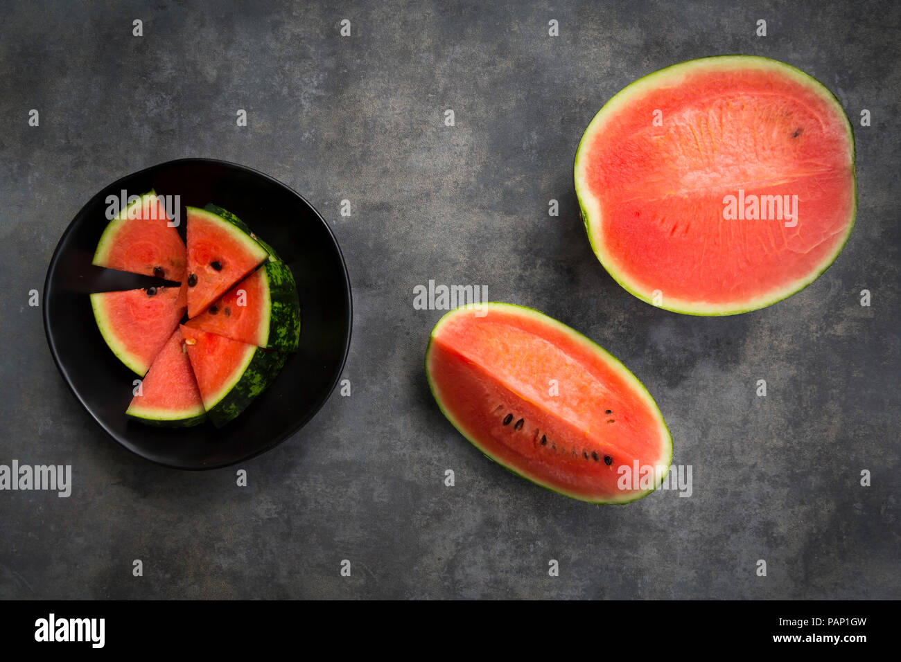 Sliced watermelon Stock Photo