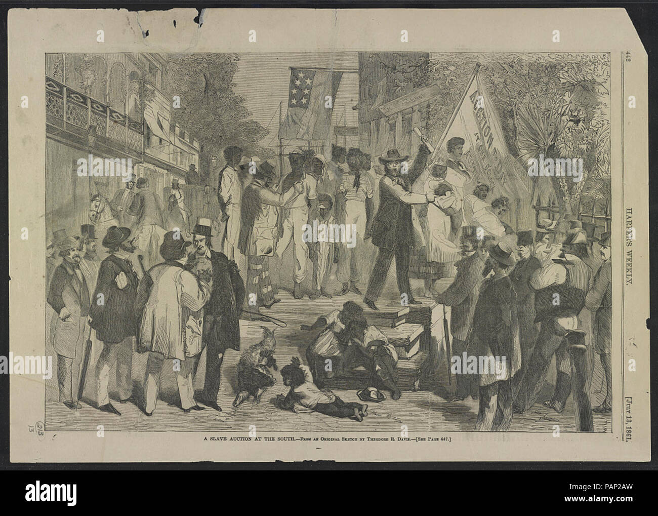 A slave auction at the south - from an original sketch by Theodore R ...