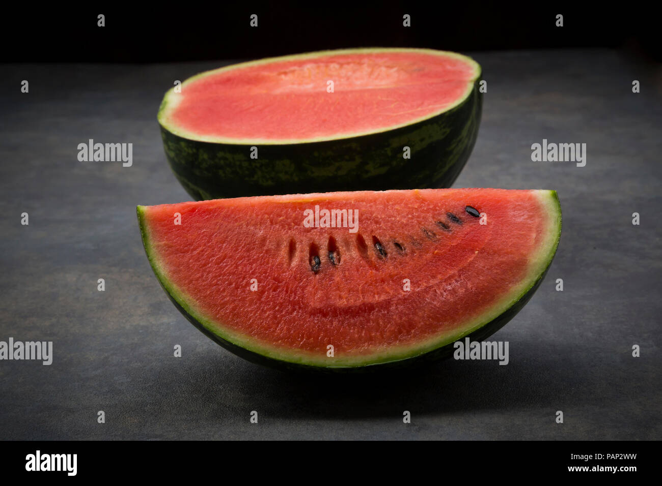 Sliced watermelon Stock Photo