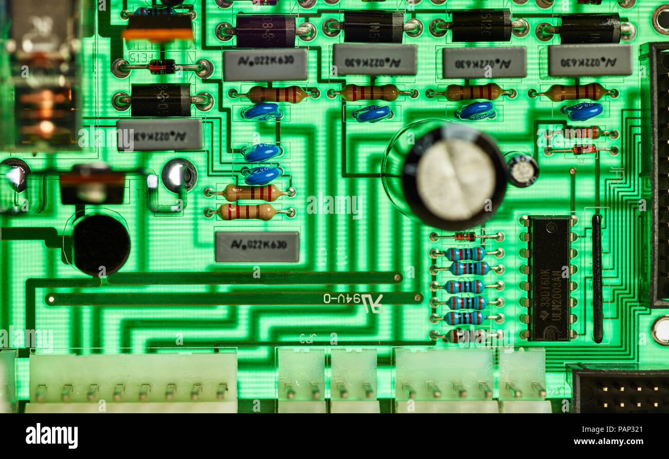 Detail of circuit board Stock Photo