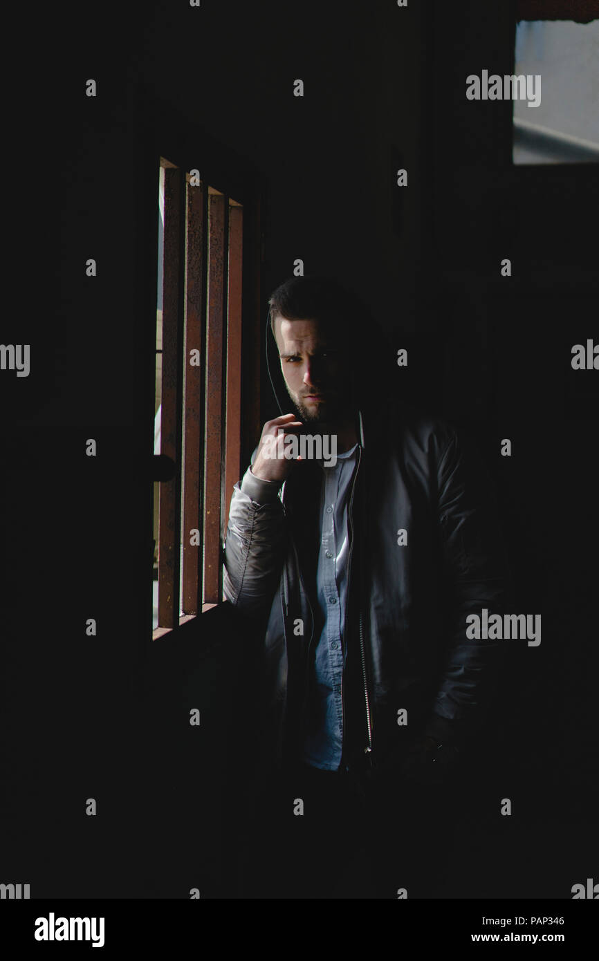 Man and hood hi-res stock photography and images - Alamy