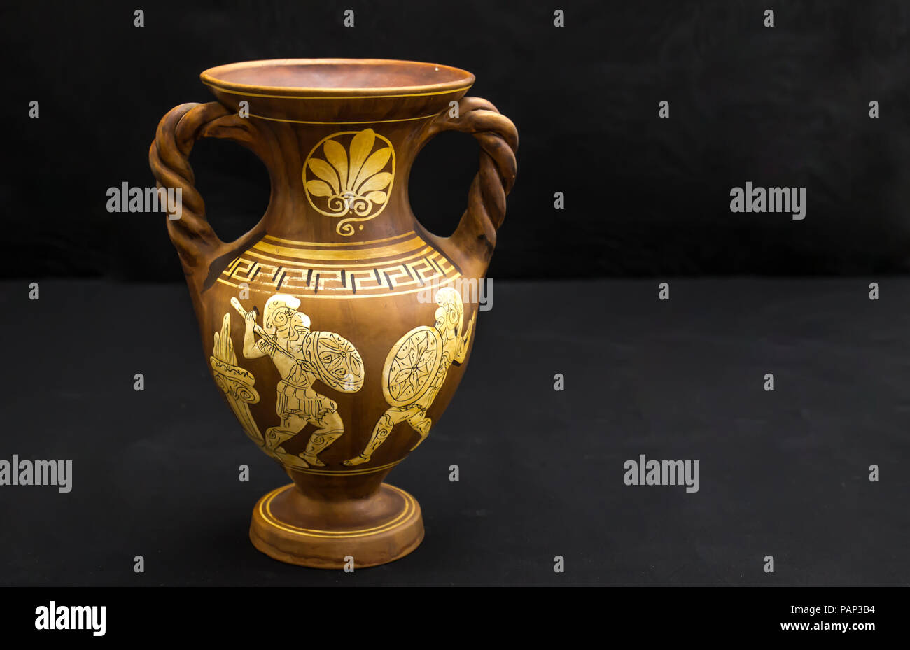 Old Greek Vase With Two Handles Stock Photo Alamy