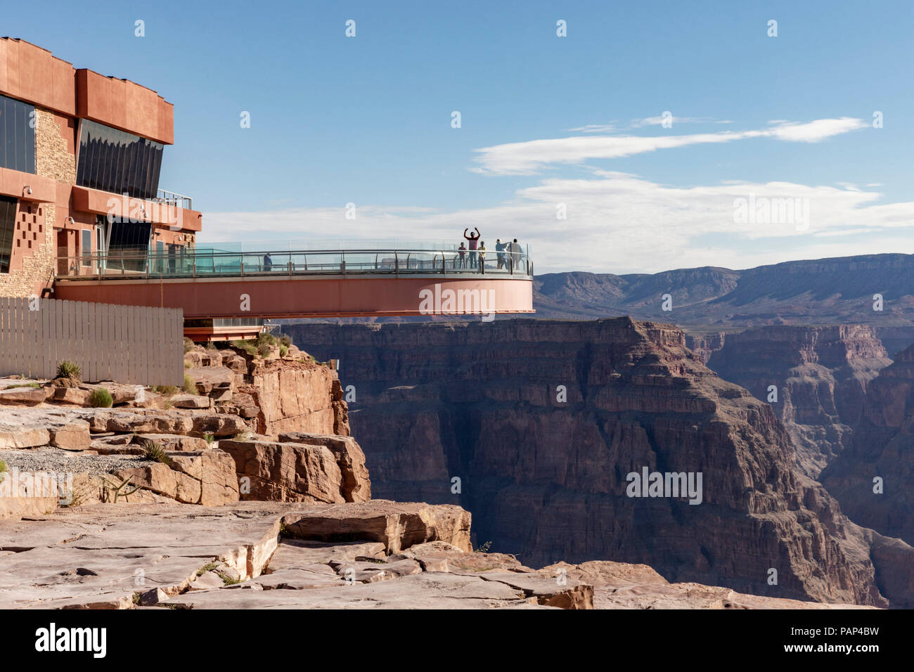Skywalk, West Rim, Hualapai Indian Reservation, Grand Canyon National Park, United States of America, Tuesday, May 29, 2018. Stock Photo