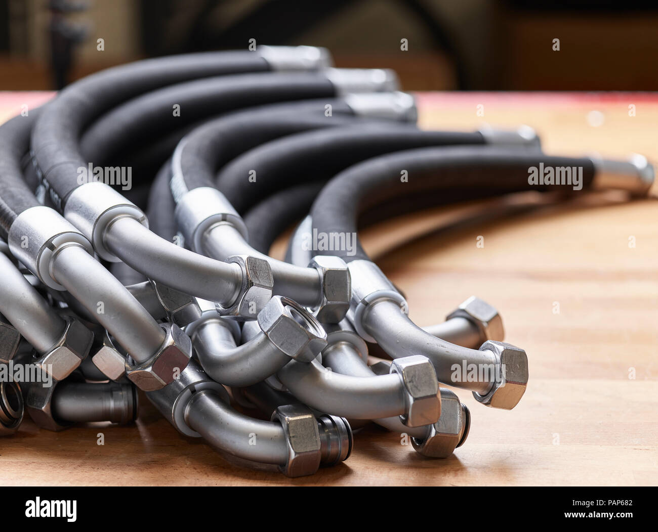 Hose and hose connections Stock Photo