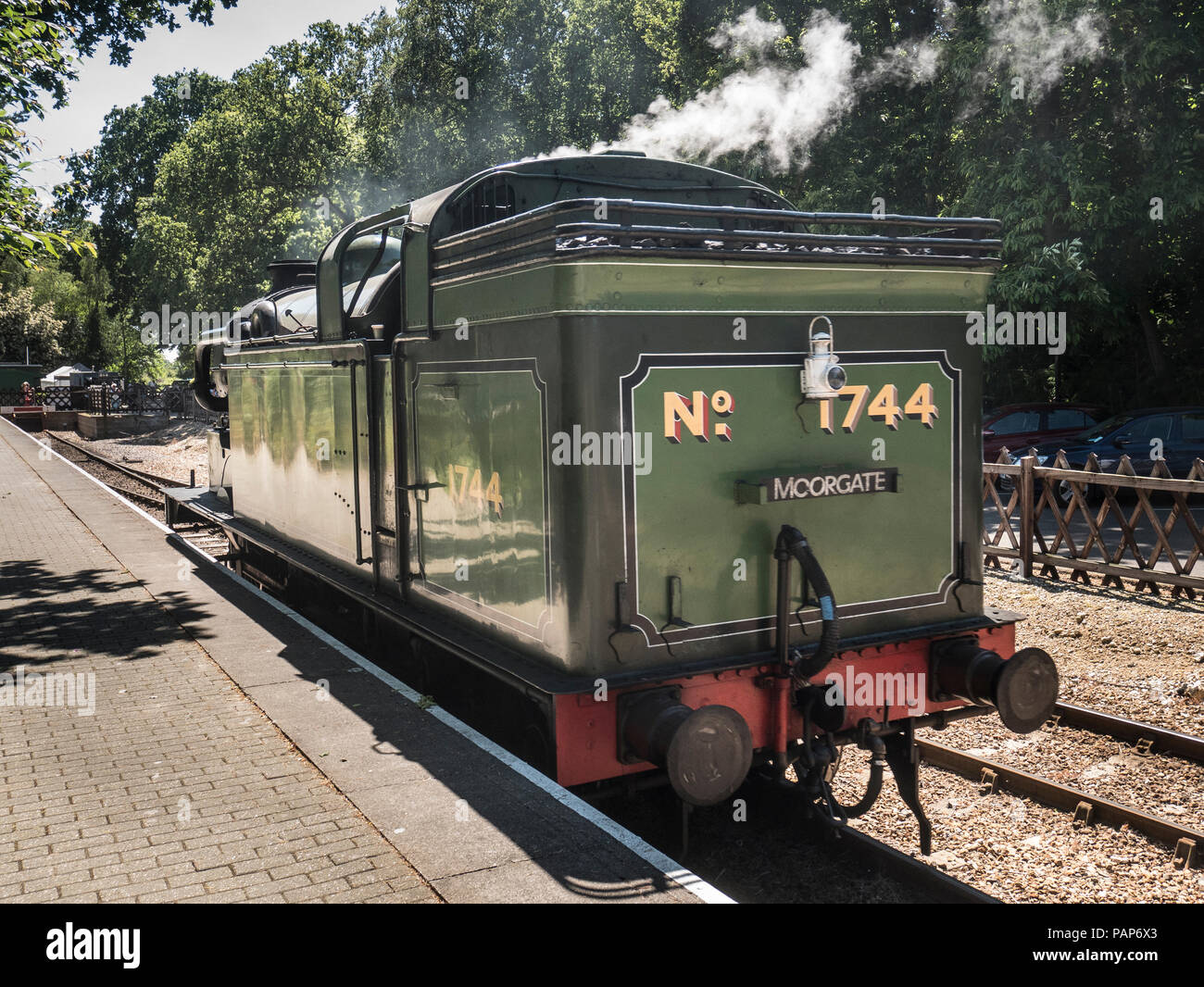 Class N2 0-6-2T tank engine 1744, built at the North British Locomotive works in 1921. Ex BR number 69523, LNER locomotive number 4744,