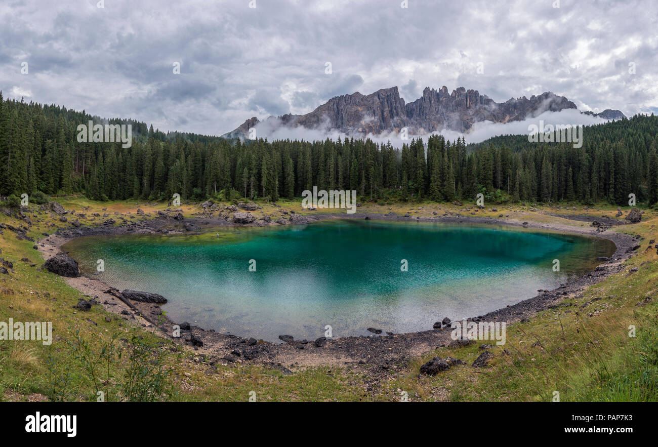 Italy, Dolomite Alps, Lago di Carezza Stock Photo