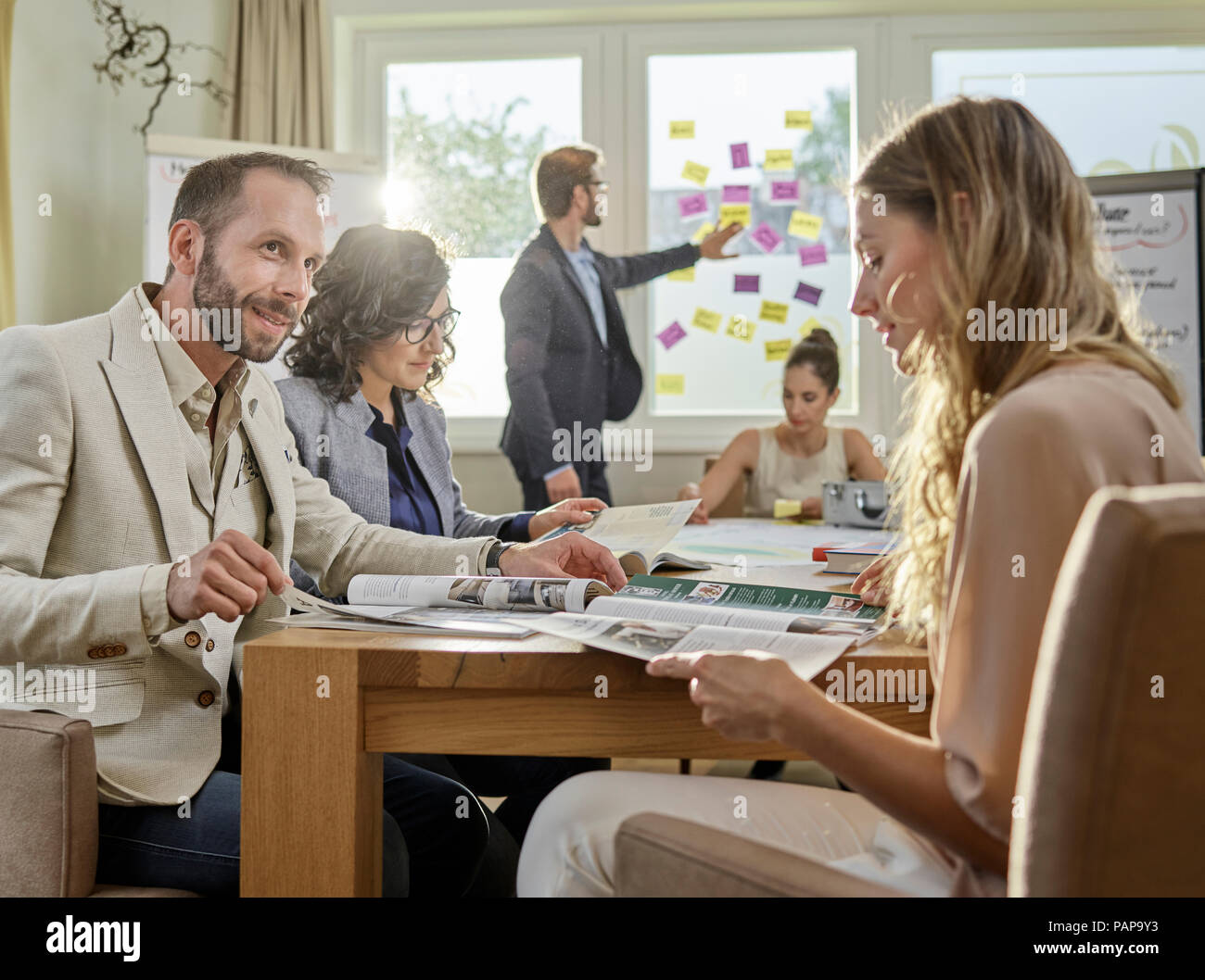 Business people having a workshop Stock Photo