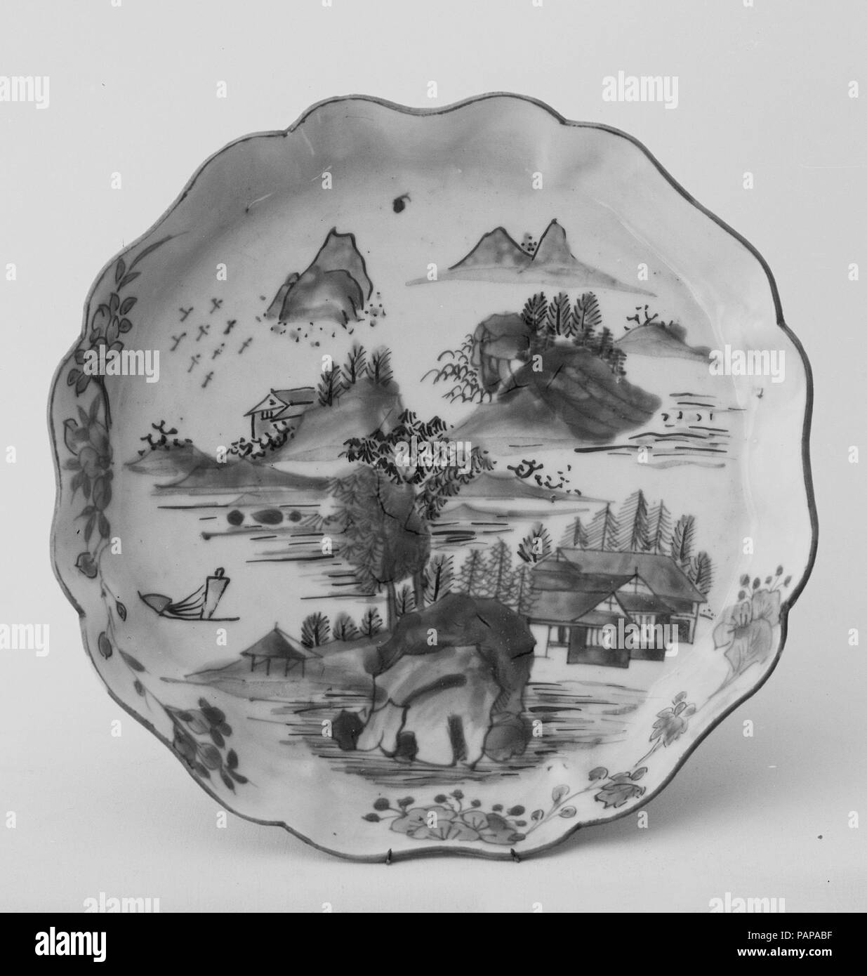 Dish. Culture: China. Dimensions: Diam. 7 7/8 in. (20 cm). Date: second quarter of 17th century. Museum: Metropolitan Museum of Art, New York, USA. Stock Photo