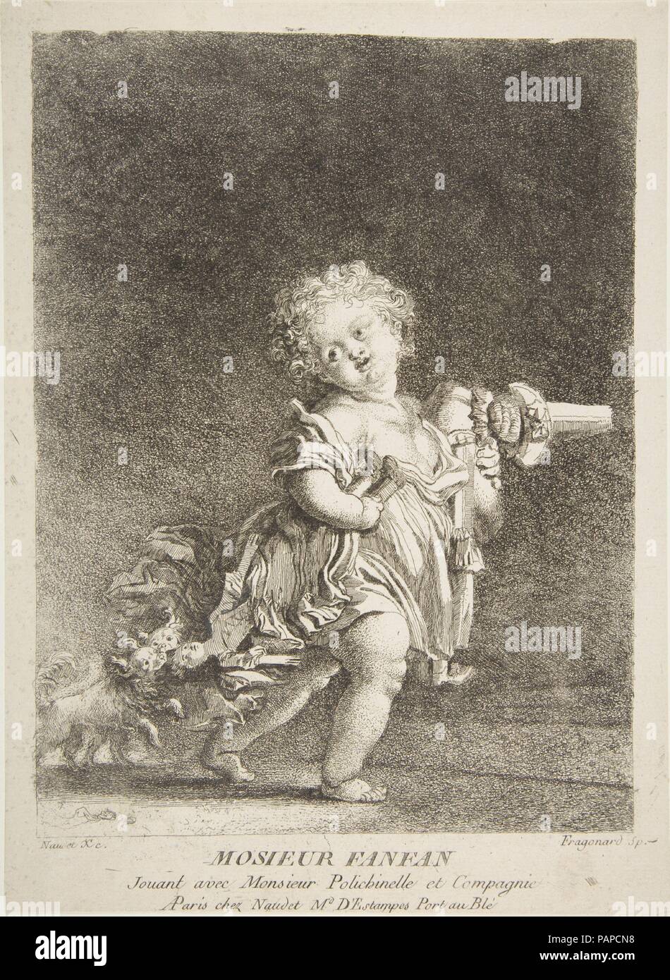 Fanfan. Artist: Jean Honoré Fragonard (French, Grasse 1732-1806 Paris).  Dimensions: sheet: 10 1/8 x 7 3/8 in. (25.7 x 18.8 cm) image: 9 3/4 x 6  13/16 in. (24.7 x 17.3 cm).