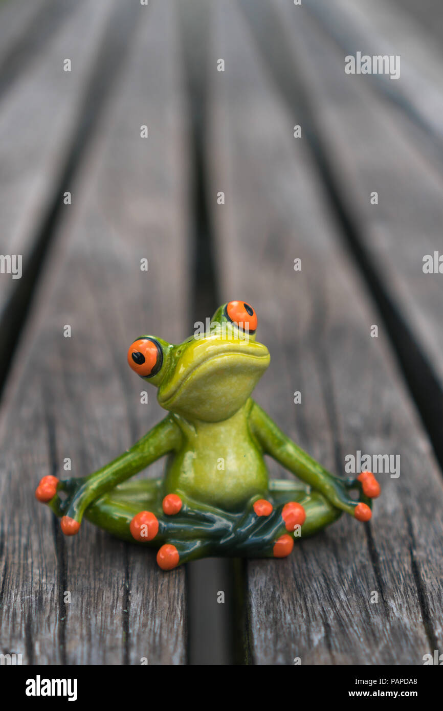 Toy Frog Figurine Stock Photo