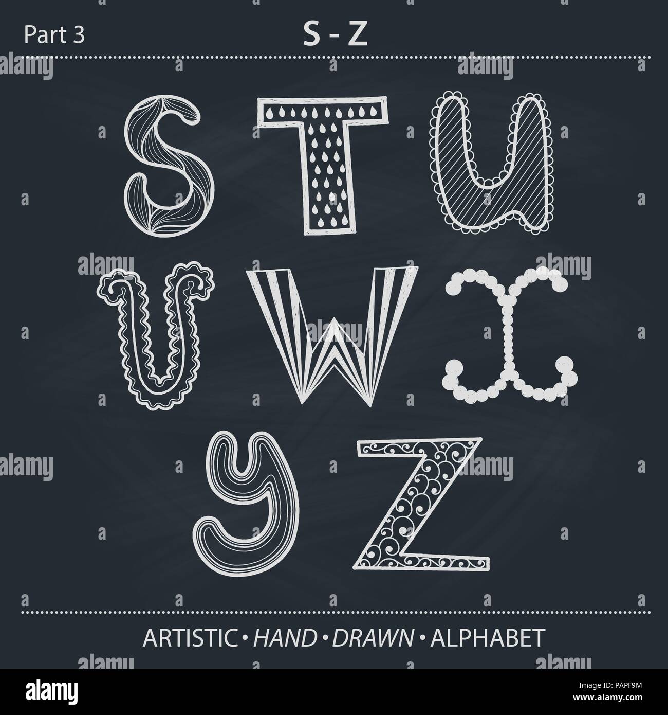vector hand drawn alphabet Stock Vector Image & Art - Alamy