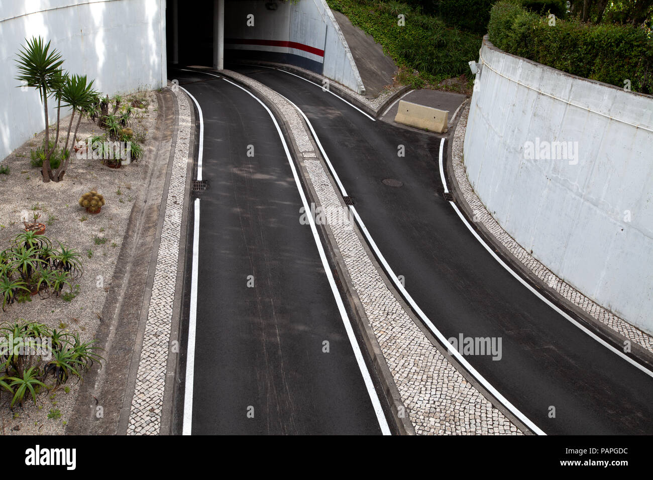 Black Street Stock Photo