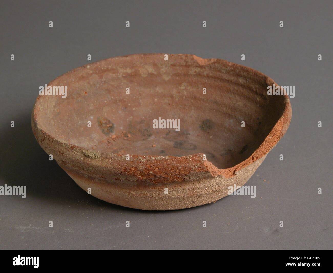 Bowl. Culture: Coptic. Dimensions: Overall: 1 11/16 x 5 5/16 in. (4.3 x 13.5 cm). Date: 4th-7th century. Museum: Metropolitan Museum of Art, New York, USA. Stock Photo