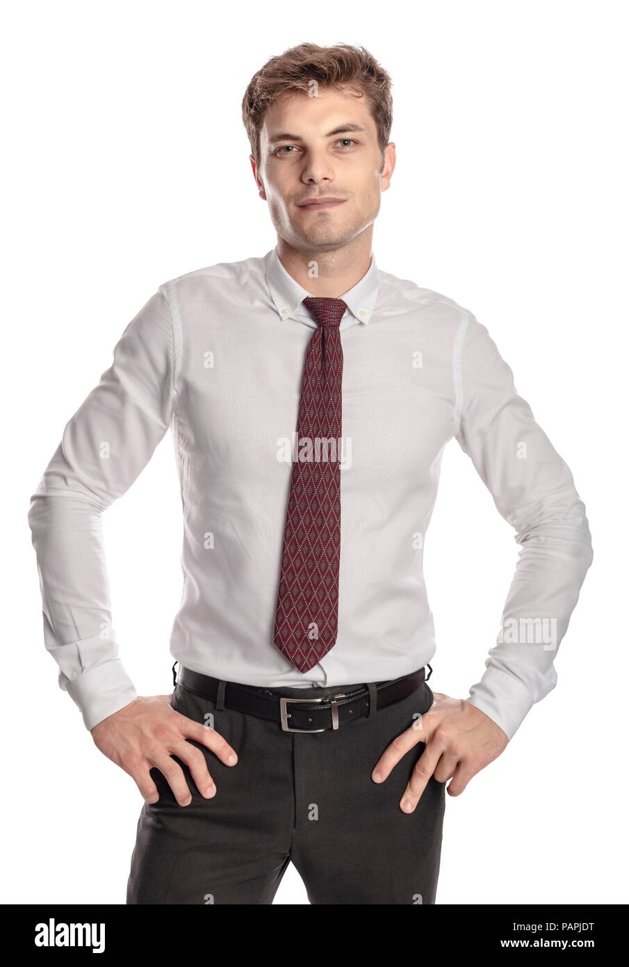 Caucasian man employee standing hi-res stock photography and images - Alamy