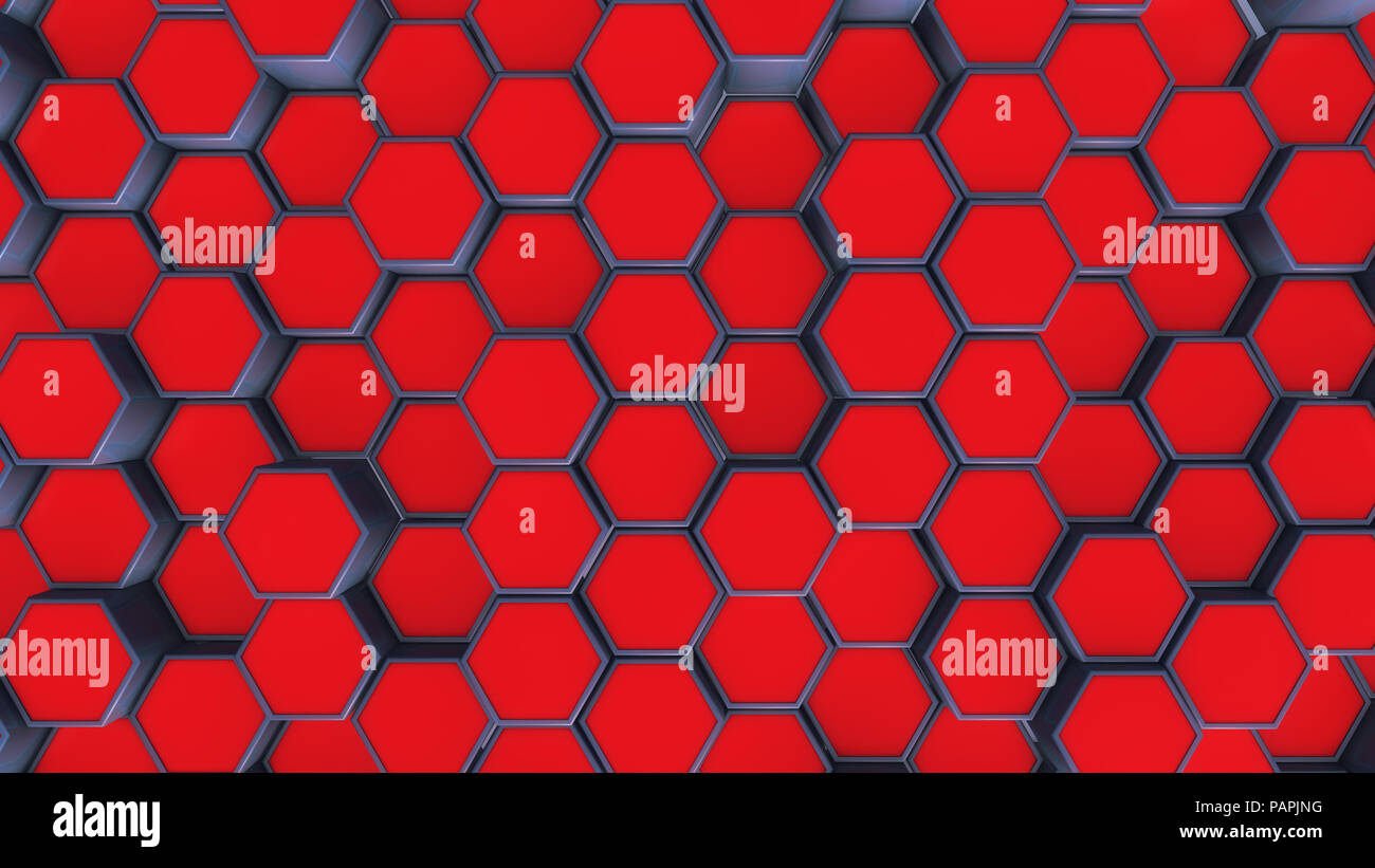 3d rendering. Abstract hexagon geometry background Stock Photo - Alamy
