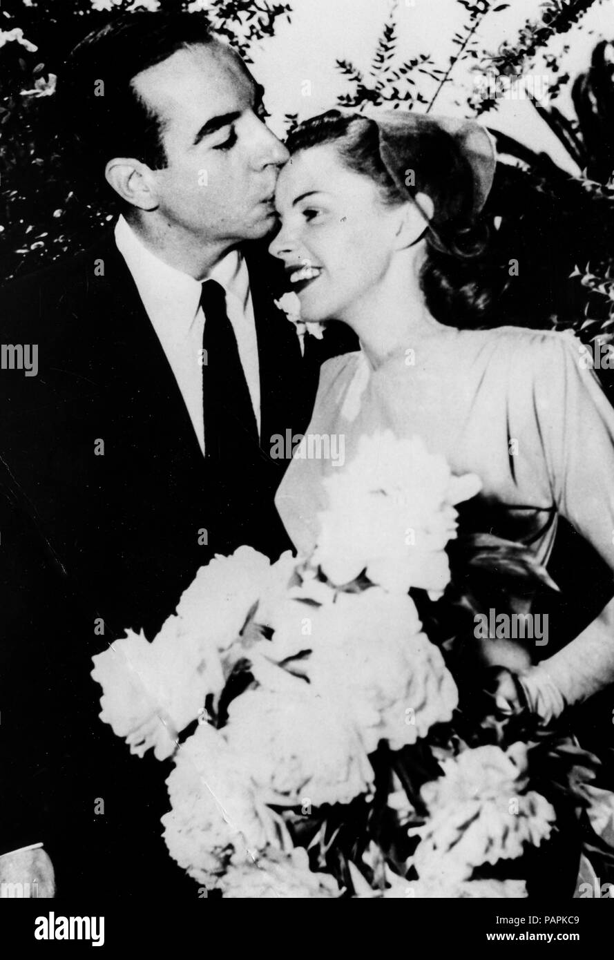 judy garland, vincente minnelli, wedding 1945 Stock Photo