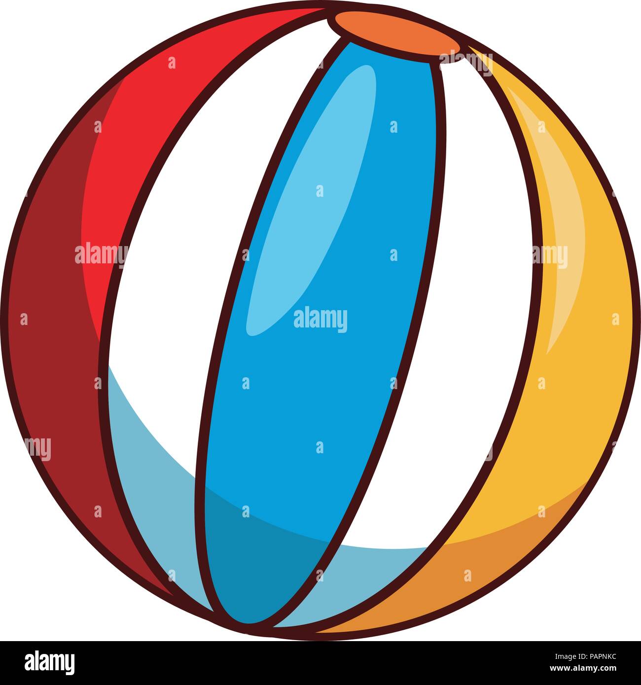 Beach ball isolated Stock Vector Image & Art - Alamy