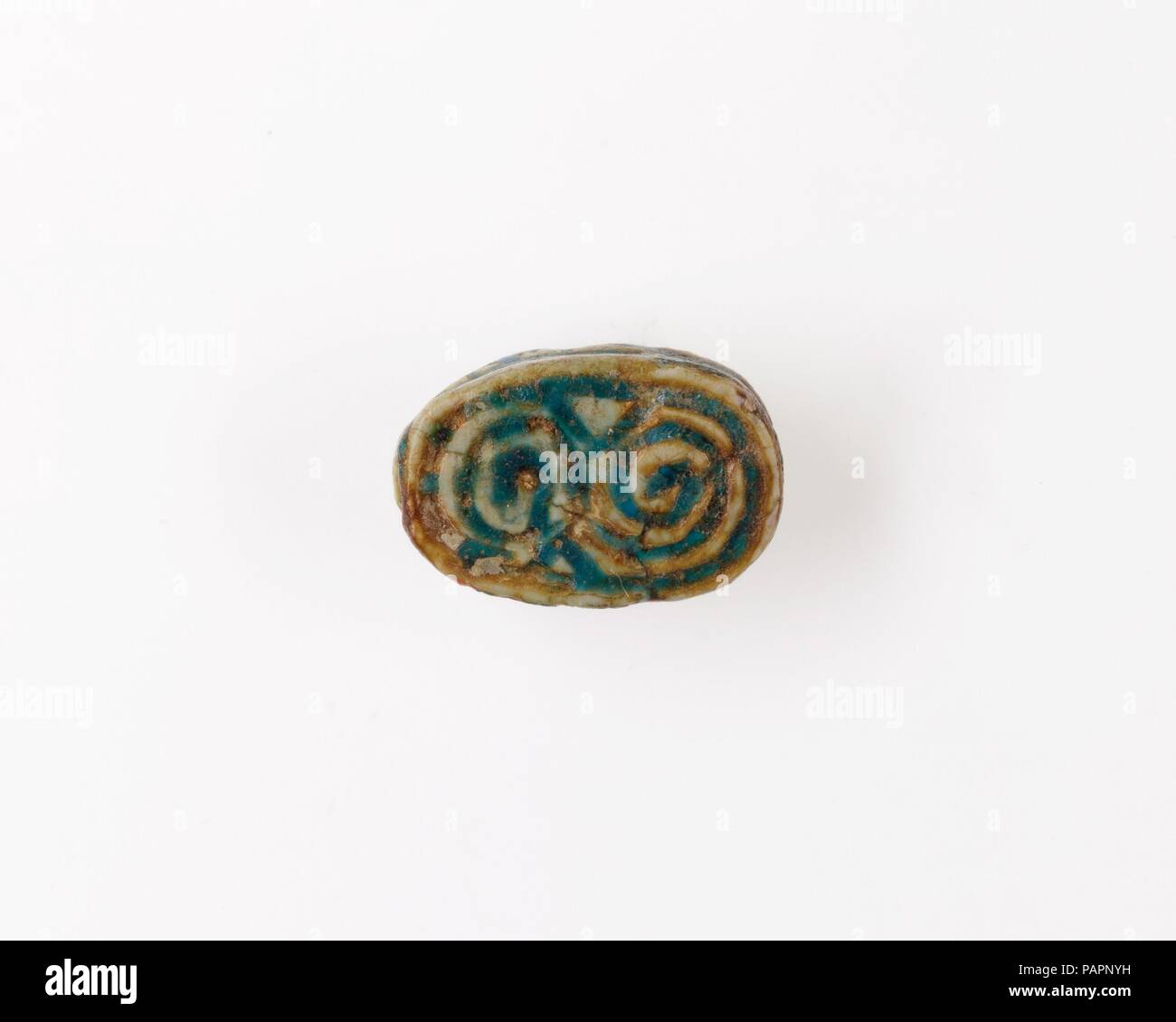 Scarab. Dimensions: l. 0.9 cm (3/8 in). Dynasty: Dynasty 12-18. Date: ca. 1981-1295 B.C.. Museum: Metropolitan Museum of Art, New York, USA. Stock Photo