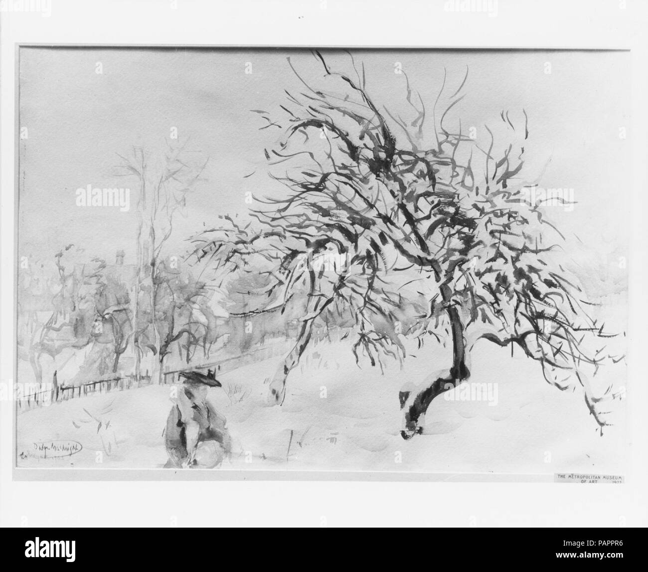 A Winter Tramp. Artist: Dodge MacKnight (1860-1945). Dimensions: 15 1/4 ...