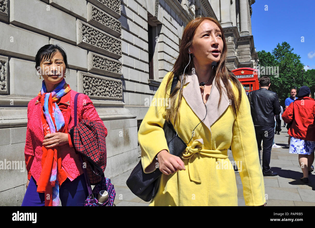 Japanese women of different ages in Whitehall, London, England, UK ...