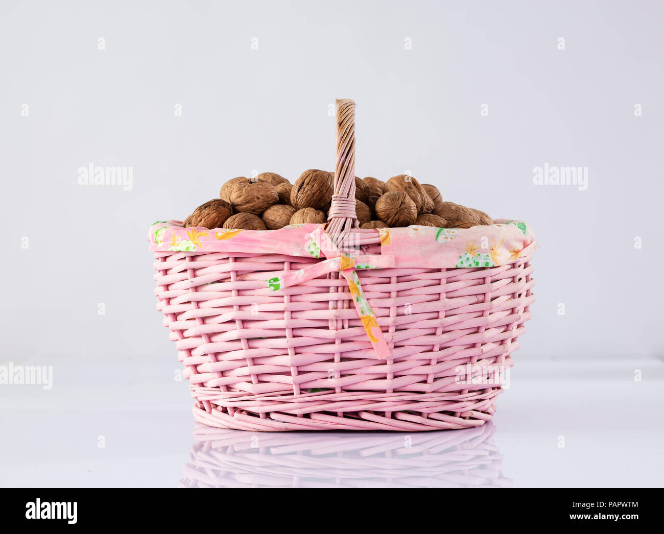 Nuts in basket Stock Photo Alamy