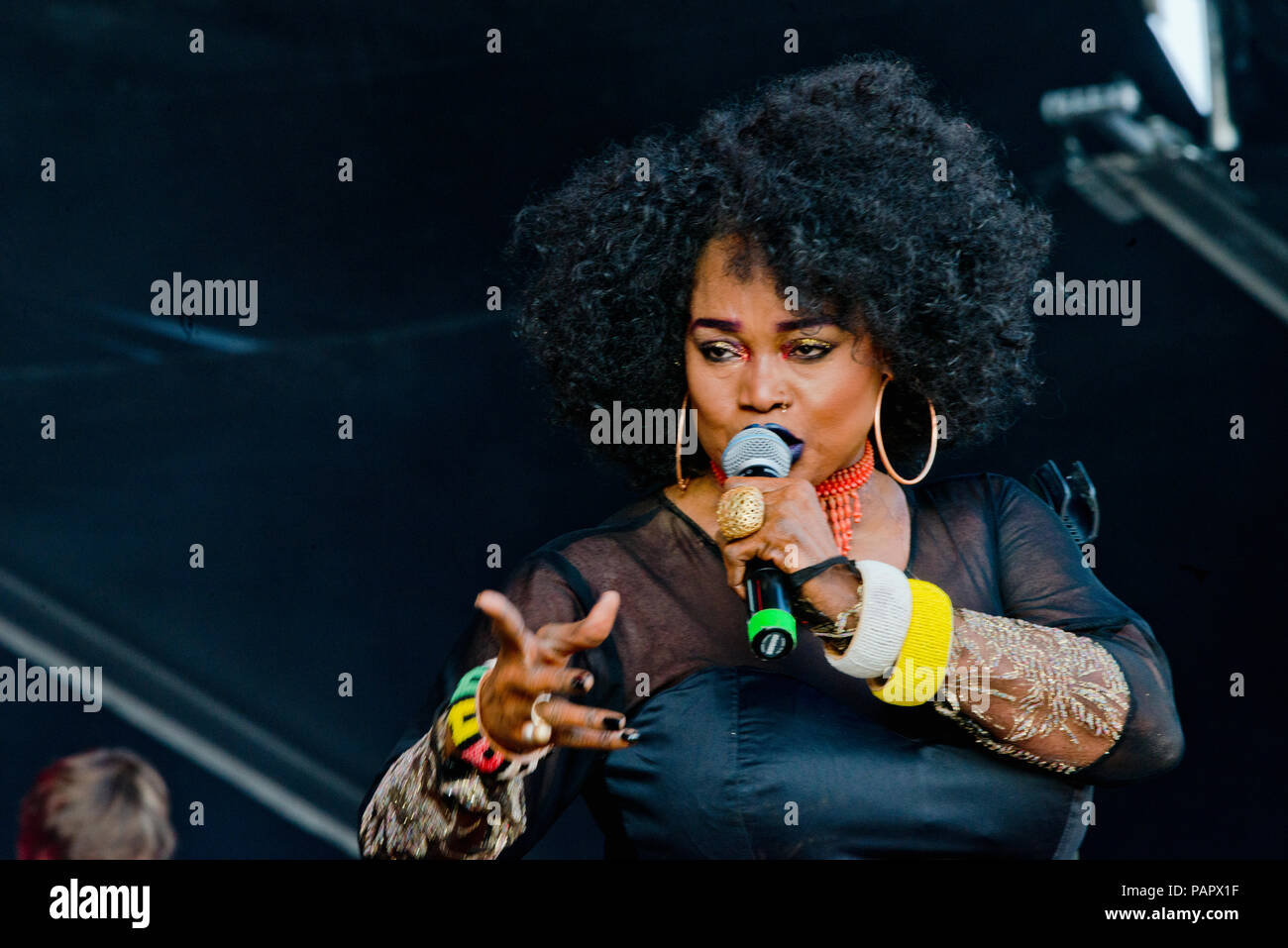 Singer Oumou Sangare from Mali performs at the 17th Colours of Ostrava