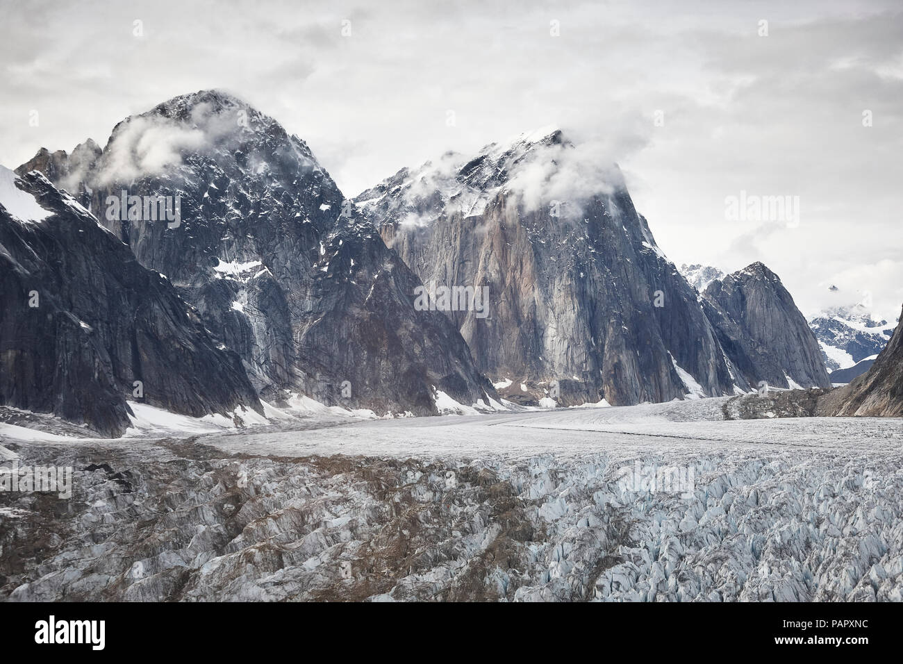 USA, Alaska, Denali National Park, glacier tongue Stock Photo