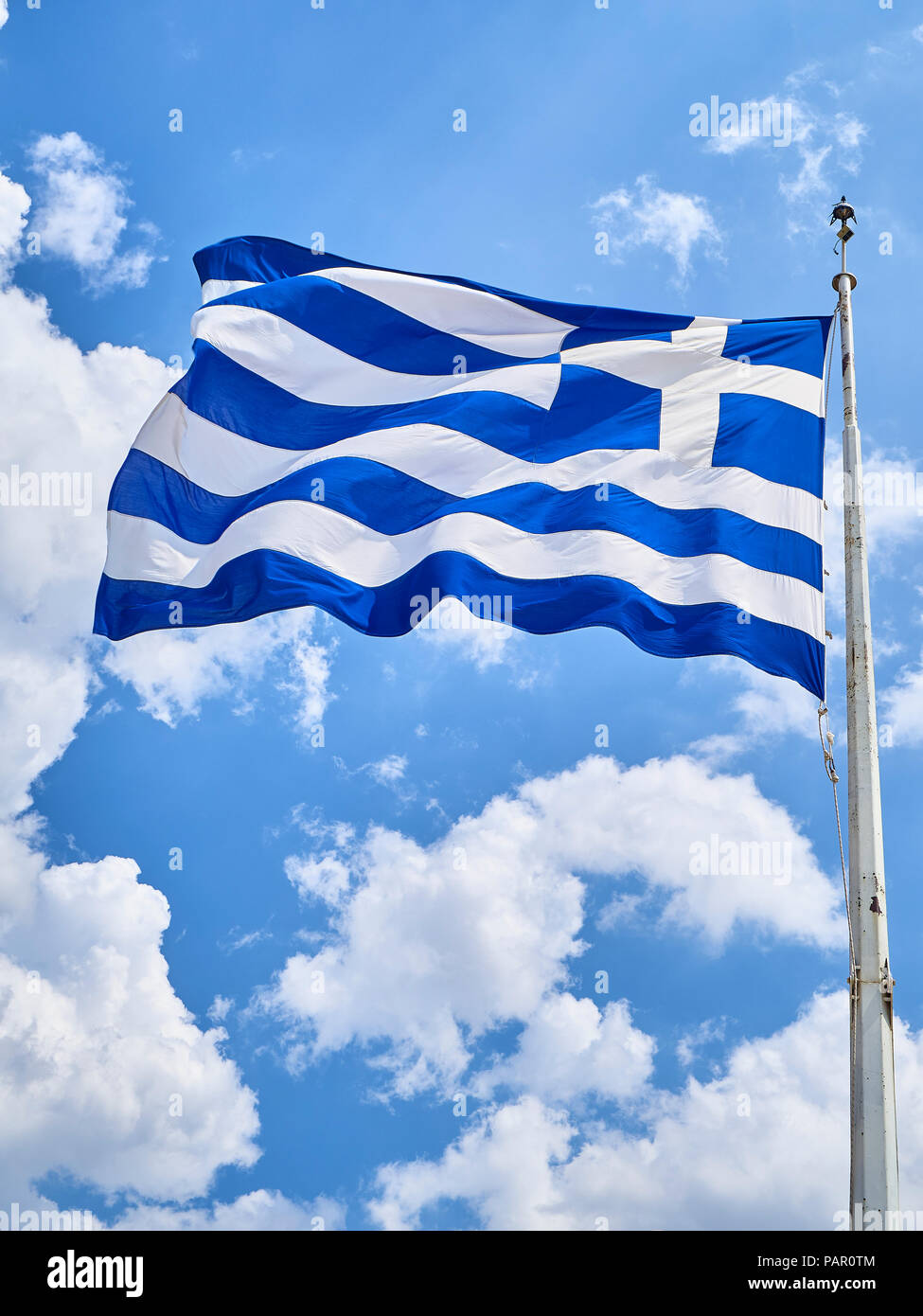 Official Flag Of Greece Waving On A Cloudy Sky Stock Photo Alamy Official Flag Of Greece Waving On A Cloudy Sky Stock Photo Alamy