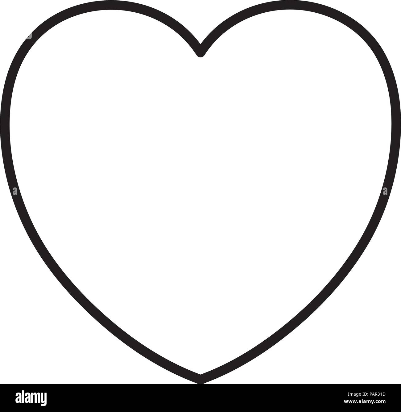 line heart symbol of love and passion design Stock Vector Image & Art ...