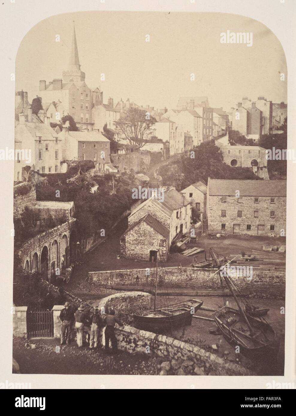 Part of Tenby Town and Harbour. Artist Stokes (British, 1819
