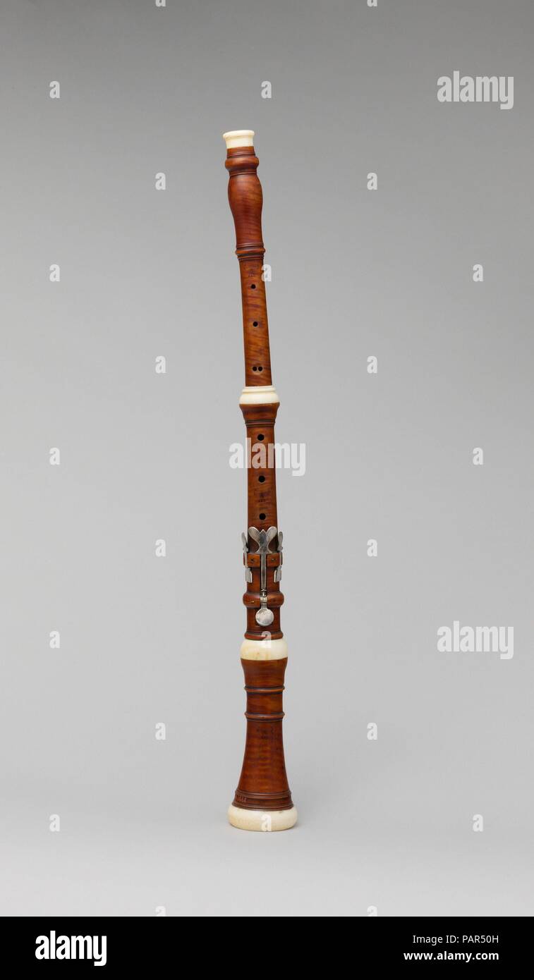 Oboe in C. Culture: German. Dimensions: Length 567 mm, Diameter of bell 58  mm, Upper section 237 mm, Lower section 235 mm, Foot 154 mm; Detailed  measurements of bore in departmental file..