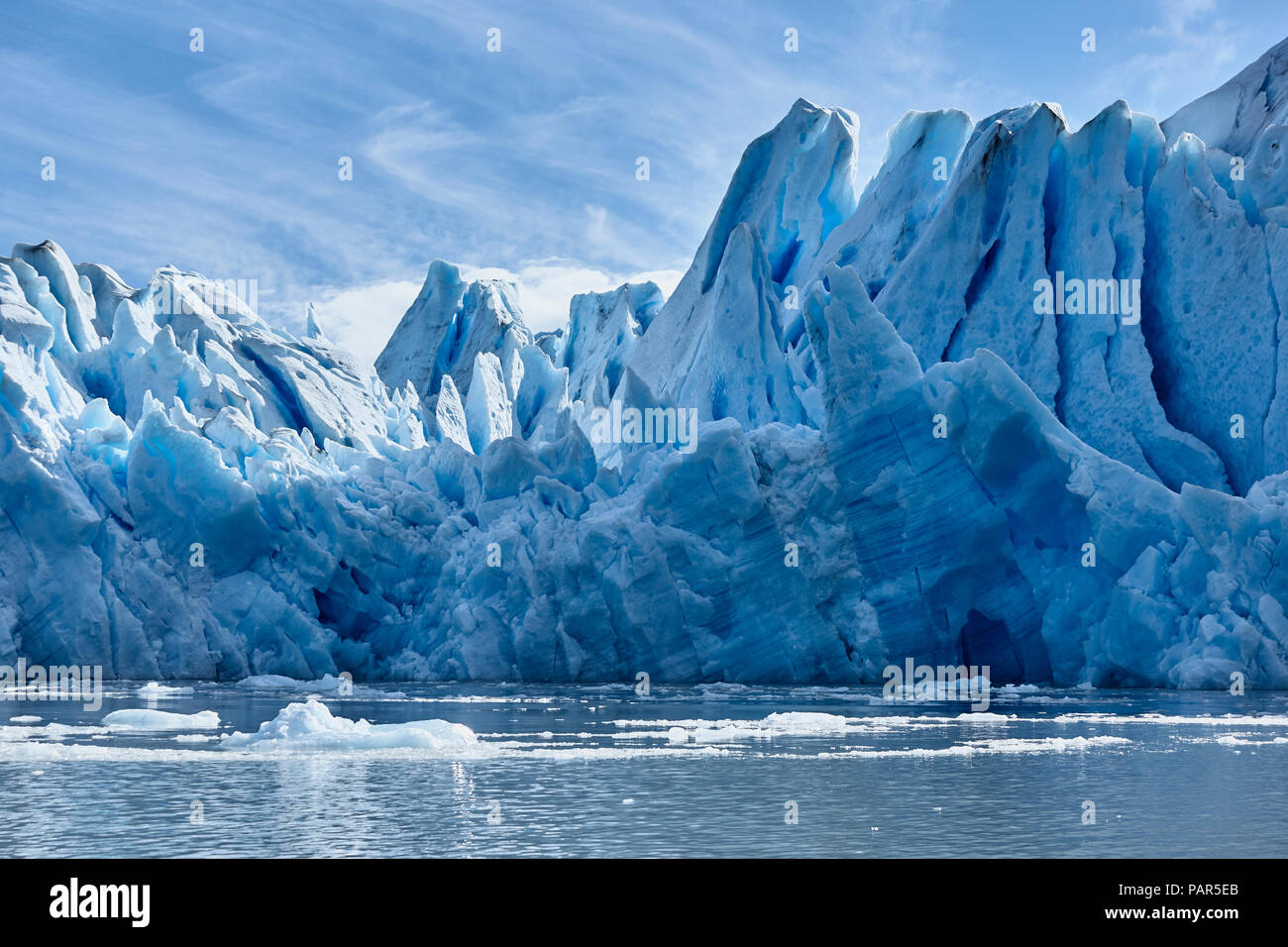 South America, Chile, Torres del Paine National Park, Grey Glacier at Lago Grey Stock Photo