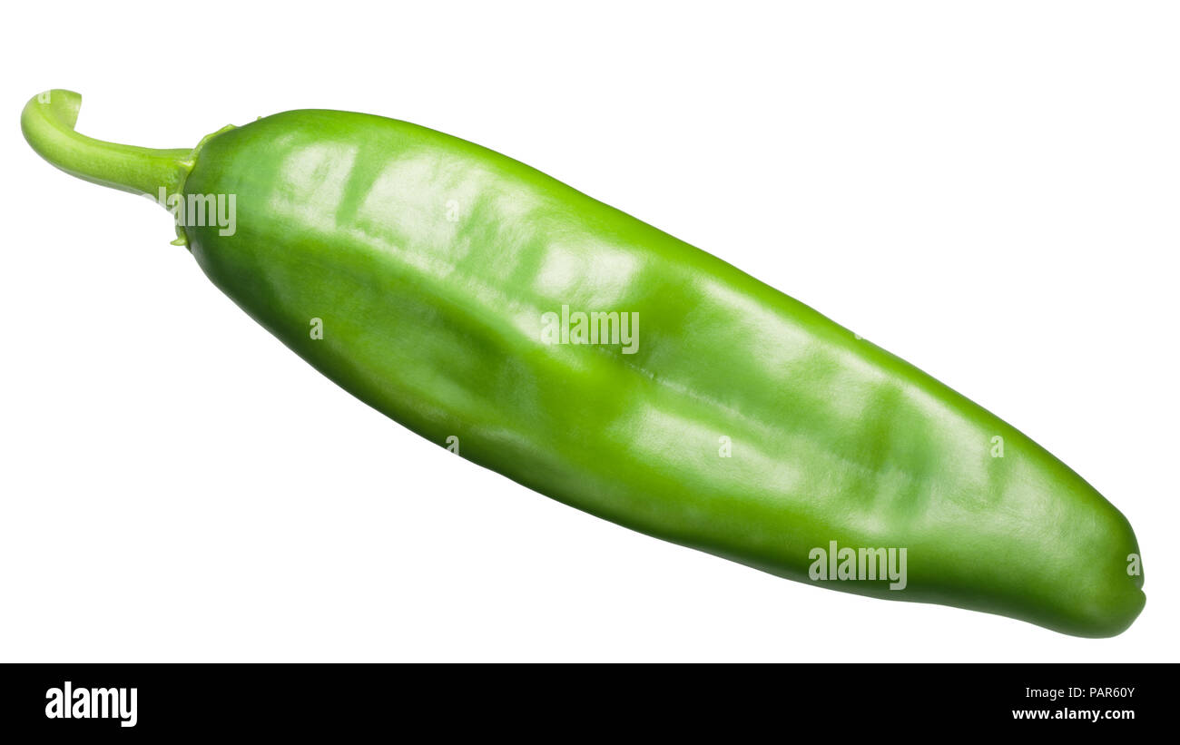 Numex R Naky chile pepper, unripe fruit. New Mexican pod type Stock Photo