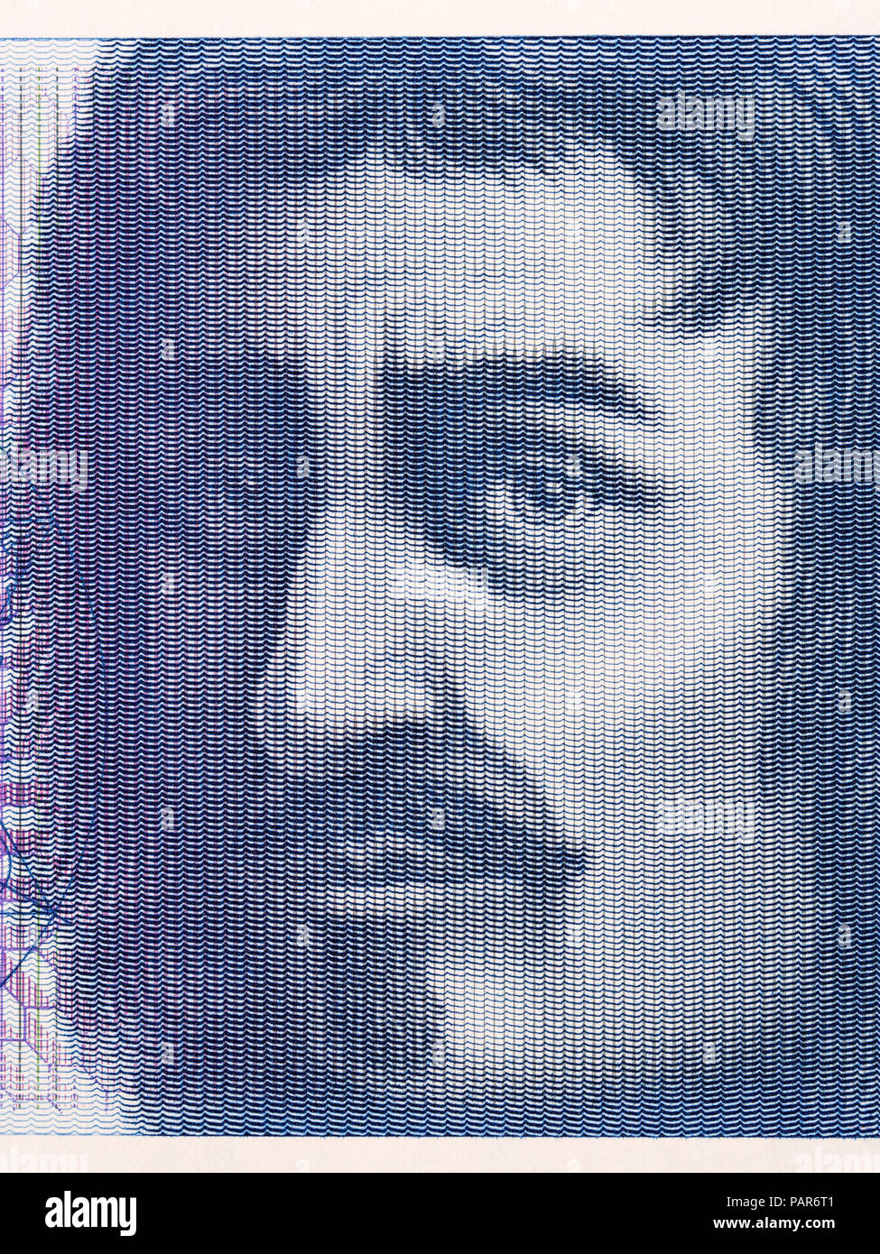 Francesco Borromini portrait from Swiss money Stock Photo
