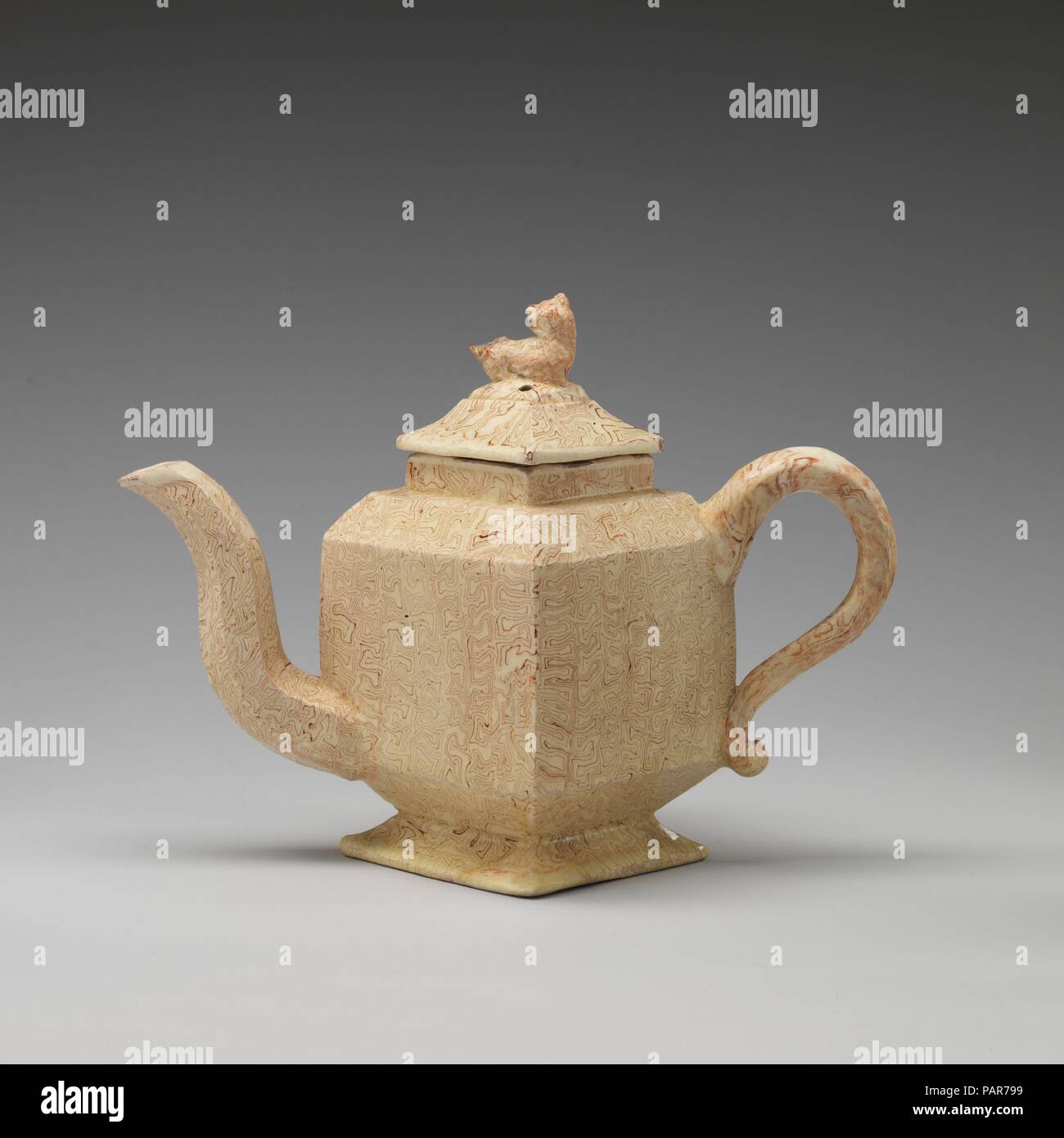 Teapot. Culture British, Staffordshire. Dimensions Height 5 in. (12.