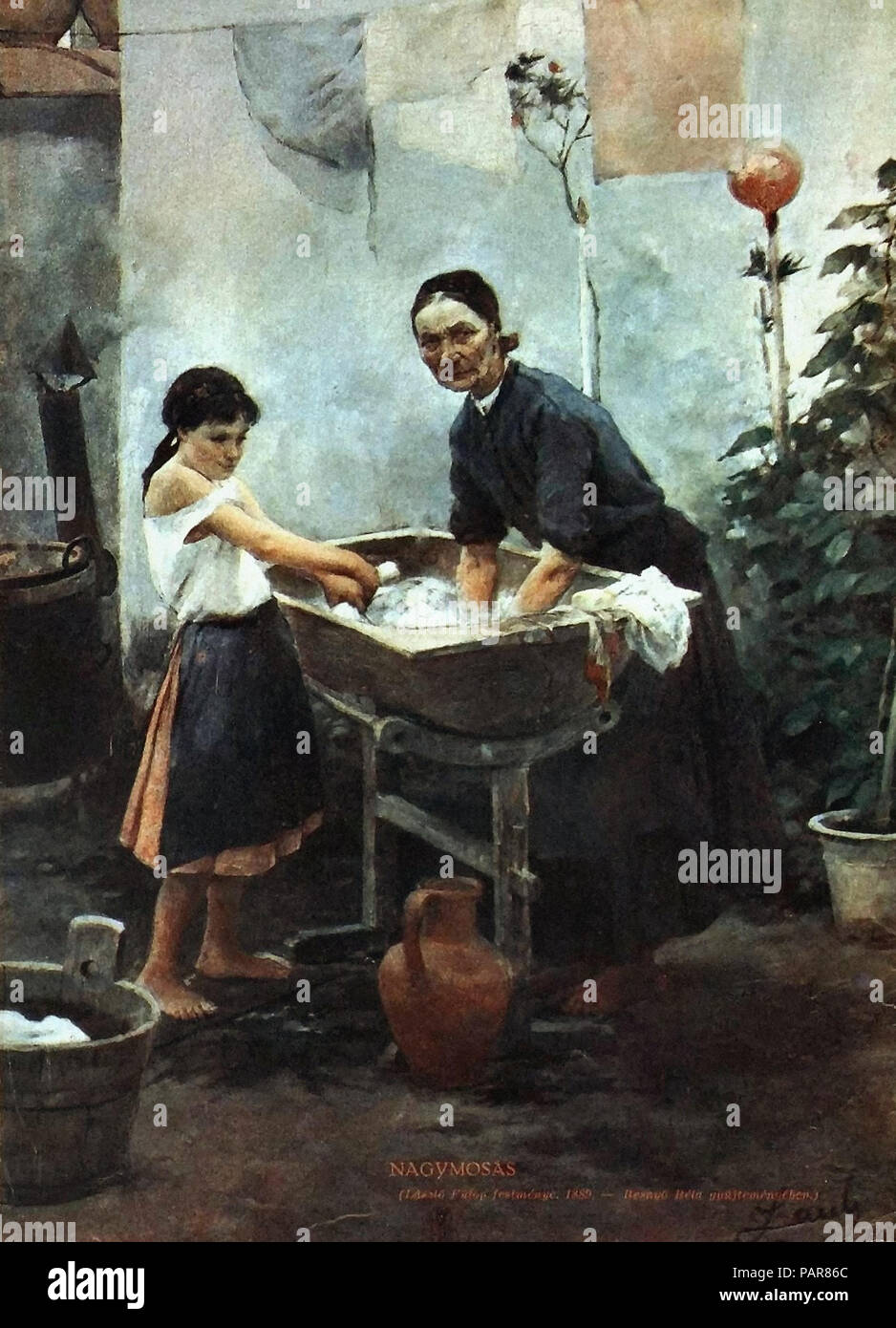 Washing clothes painting hires stock photography and images Alamy