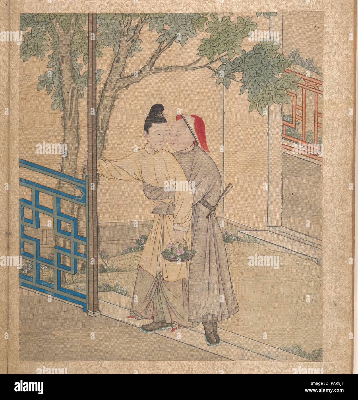 Spring Pictures. Artist: Unidentified Artist. Culture: China. Dimensions: 10 1/8 x 8 13/16 in. (25.7 x 22.4 cm). Museum: Metropolitan Museum of Art, New York, USA. Stock Photo