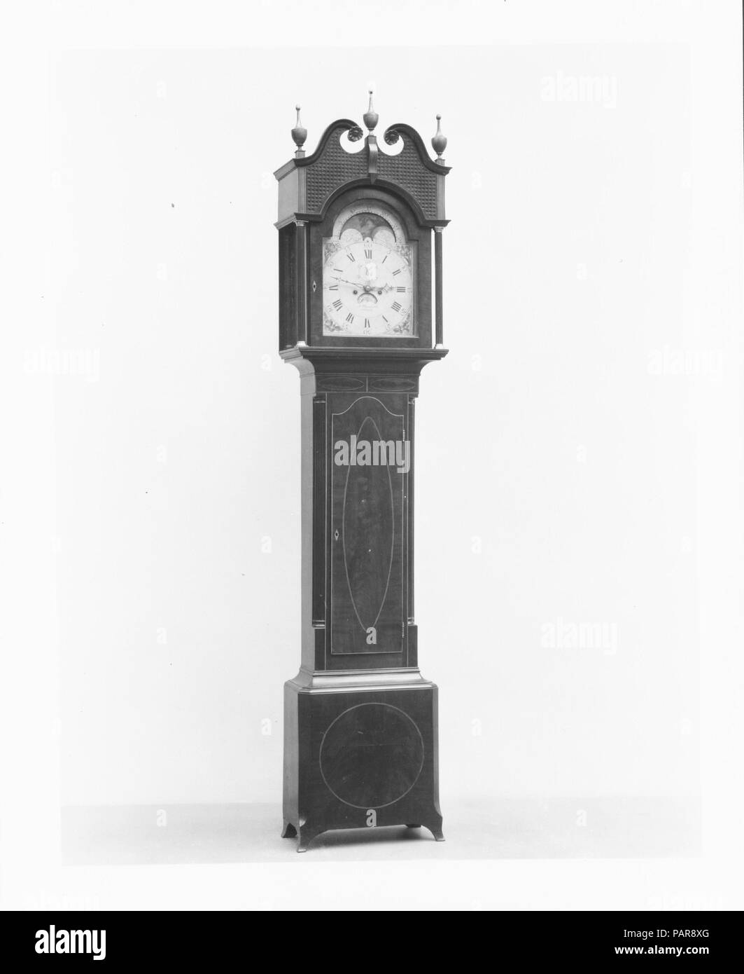 Tall Clock. Culture: American. Dimensions: 90 x 19 x 10 1/4 in. (228.6 x 48.3 x 26 cm). Maker: Attributed to Matthew Egerton Jr. (active ca. 1785-1837). Date: 1810-15. Museum: Metropolitan Museum of Art, New York, USA. Stock Photo