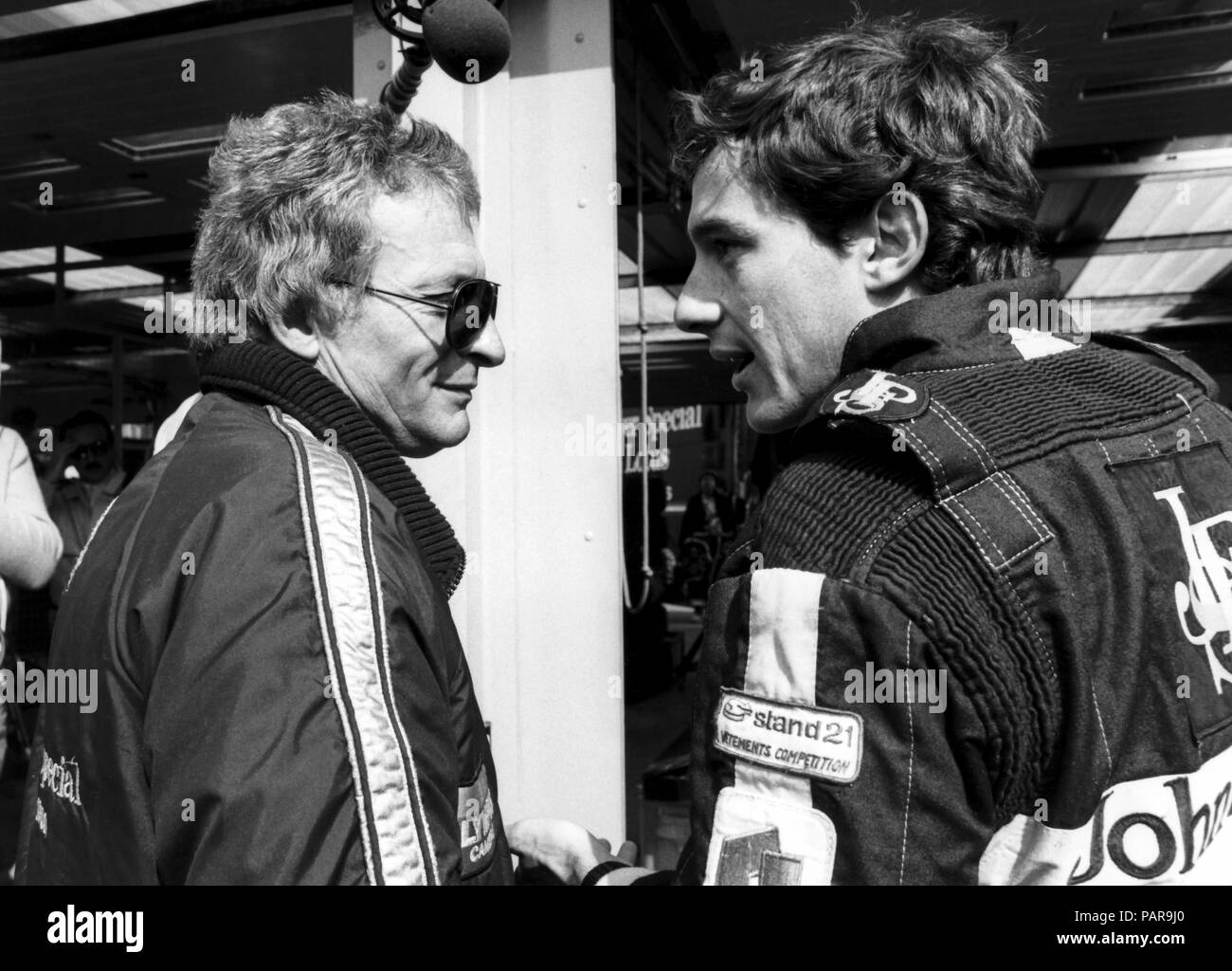 Photo : Gerard Ducarouge entre Andrea de Cesaris et Bruno Giacomelli au